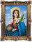 Quadro da parete con cornice in stile antico, 90 x 70 cm, motivo: Santa Lucia
