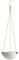 OYOY - Hängekorb, Hängeschale - Pif Paf Puf - Edelstahl, Leder - weiß - 20 x 61 cm