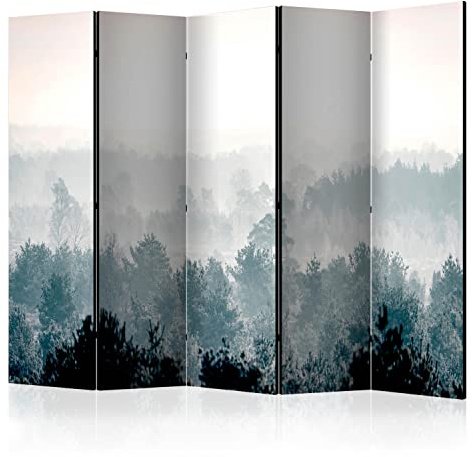 murando - Paravent Décoratif Intérieur Acoustique, Brume, 225x172 cm | 5 Panneaux, Séparateur de Pièce Insonorisant, Isolation Phonique, Pour Maison, Fabrication EU, Mousse Acoustique, Matinale