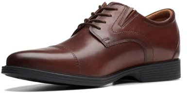 Clarks Herren Whiddon Cap Oxford, Mahagoni, Leder, 42 EU