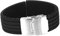 Mikikit Bracelet De Montre Silicone Étanche Avec Boucle De Déploiement Acier Inoxydable Noir Ajustable Pour Montre De Sport