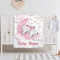 AOKILE Babydecke mit Namen Geburtsdatum personalisiert,Individuelle Baby Decke Junge Mädchen kuschelig weich Kinderdecke Namensdecke für Geburtstag, Geschenke