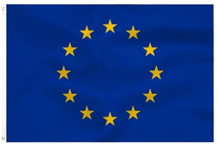 Europa Flag European Union FLAG 90 x 150 cm- EU Flag Bandera de la UE Bandera UE balcón Reforzada y con 2 Ojales metálicos