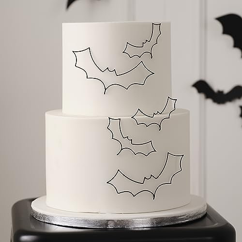 Ginger Ray Halloween schwarze Drahtfledermaus-Party-Kuchendekorationen 5 Stück