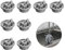 AUTUUCKEE 8 Pcs Dishwasher Basket Wheels, Universal Dishwasher Lower Basket Wheel Replacement Parts Accessories, for Most Dishwasher(Grey)