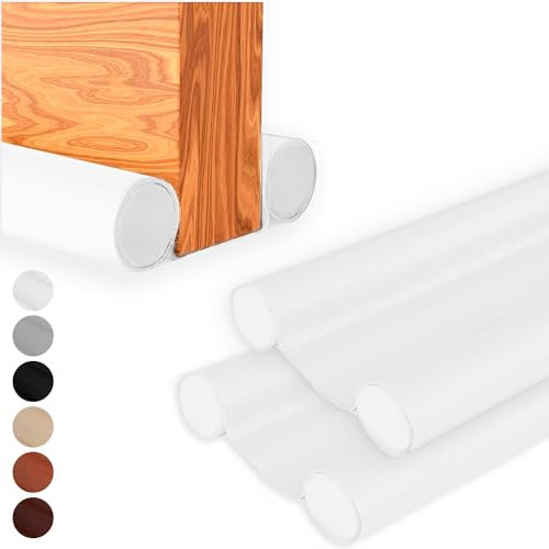 HOGARLAX® Burlete Puerta Entrada, Burlete Bajo Puerta, Burletes para Puertas Exterior e Interior, Aislante Térmico Frío y Calor, Aislante Acústico, Impermeable, Adaptable hasta 93cm (2, Blanco)