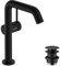 hansgrohe Tecturis S Fine - Waschtischarmatur schwenkbar mit Push-Open Ablauf, energiesparend (CoolStart), Wasserhahn Bad mit Auslauf Höhe 210mm, Mischbatterie wassersparend (EcoSmart+), Mattschwarz