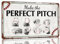 Blechschild mit Aufschrift Make The Perfect Pitch, Vintage-Stil, Baseball-Krug, Wanddekoration, für Jungenzimmer, Bar, Club, 20,3 x 30,5 cm