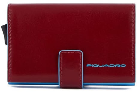 PIQUADRO PORTA CARTE DI CREDITO IN METALLO E PELLE SINGOLO