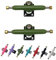 Leefai Pro Fingerboard Trucks (Achsen) 34mm G3 7 Colors Hanger Inverted Style- Pro Mini Finger Skateboard Truck with Single Axles and Pivot Cups-Hanger Color (lindgrün)