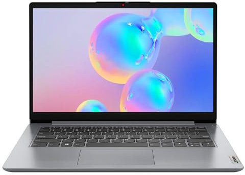 Lenovo IdeaPad 1 Ordinateur portable HD 14 Intel Celeron N4020, 4 Go de RAM, 128 Go eMMC, Windows 11 S Mode - Gris nuage (82V60065US)