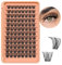 Higu clace Faux Cils, 96pcs Cils Individuels D Curl 8-18mm, Touffes de Cils Ultra Doux, Bande Délicate, Extensions de Cils Soyeuses DIY, Touffues Réutilisables (UltraSofty02 mix10-18mm)