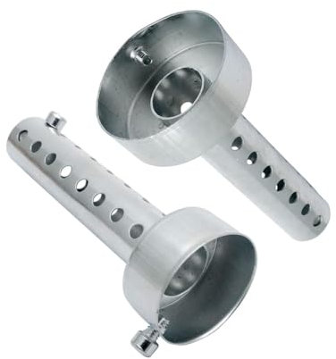 Motorrad Auspuff Schalldämpfer, KACEPAR 60mm DB Killer Schalldämpfer Schalldämpfer, Universal Auspuffrohr Schalldämpfer Noise Canceller, Dosenschalldämpfer abnehmbarer Schalldämpfer, silber, 2 Stück