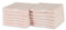 Amazon Basics Lot de 12 Gant de Toilette en Coton résistant à la décoloration, 30 x 30 cm, Rose Fard À Joues