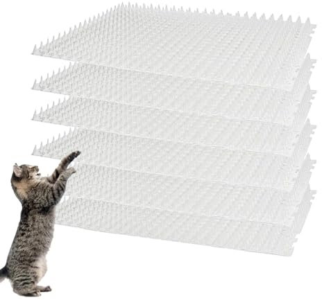 Cat Scat Mat - 6 Cat Repellents Mat With Dig Stopper Spikes, Cat Deterrents For Garden, Anti Cat Spikes, Cat Scat Mat With Spikes, Multi Purpose Cat Deterrents Prickle Mat For Indoor And Outdoor