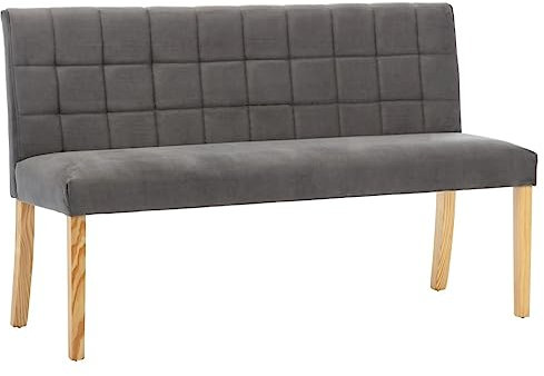 Kangmusi Bank 140 cm Grau Samt, kangmusi288576