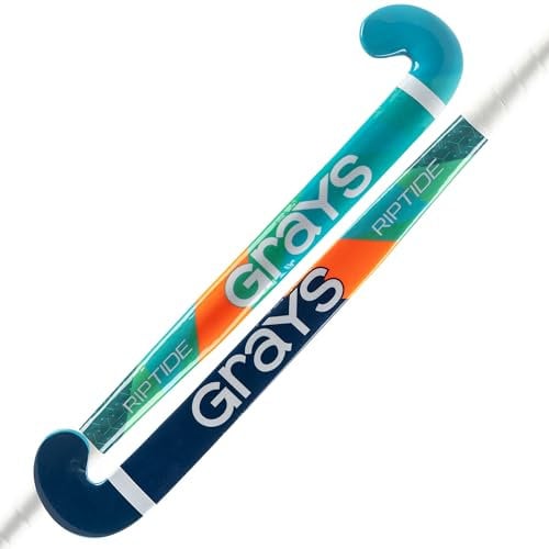 GRAYS Riptide Ultrabow Junior Hockeyschläger (Blau/Grün, 35)
