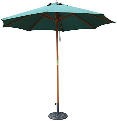 ASumPio Ombrellone da Tavolo da Patio per Esterni da 9 Piedi con Palo in Legno, per Il Mercato, Il Cortile, La Spiaggia, La Terrazza, Il Parasole per L'Arredamento del Bar A Bordo Piscina,