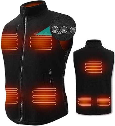 ARRIS Heated Vest for Men, Size Adjustable 7.4V Battery Powered Electric Body Warm Gilets 8 Heating Panels for Hiking Camping Fishing (Green)