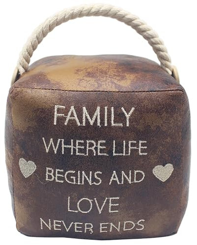 Lesser & Pavey Faux Leather Family Doorstop for Home & Office | Stylish Door Wedges & Door Stoppers for Floor | Door Stops for Indoors & Outdoors | Reliable Door Wedges for Bedroom