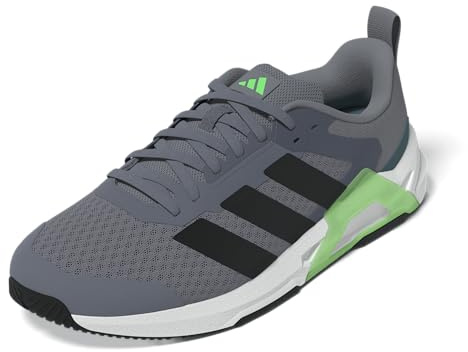 adidas Men's Dropset Vario Training Sneaker, Grey/Black/Lime Burst, 13 Wide