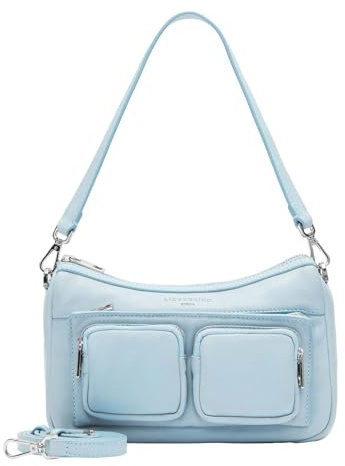 LIEBESKIND BERLIN Leather shoulder bag cross body bag Sheep Natural Maia Crossbody Bag Iceberg light blue
