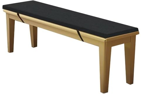 WEALSFUN Stuhlkissen Bankauflage Bankkissen Unterseite Antirutsch Bezug Waschbar Sitzauflag für Fensterbank Gartenbank Schaukel Terrasse Esstisch Outdoor Drinnen,Schwarz 80x30x4CM