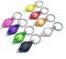8Pcs Portable LED Keychain Flashlight Set Mini Keychain Torches Emergency Night Light Micro Lamp for Outdoor Camping Hiking (Purple Light)