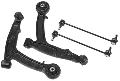 ISINEVER 2x Querlenker mit Koppelstange Satz Vorderachse Unten Links & Rechts Vorne Kompatibel mit Fiat Panda 169 2003-2013 50703128, 50703129, 51856872, 51857133