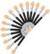 jatimdotin Makeup Brush, 15 Brocha para Sombra de Ojos, Brocha de Esponja para Sombra de Ojos de Doble Punta, Brochas de Maquillaje Ojos para Maquillaje Principiantes Chicas