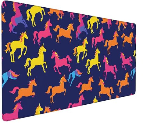 Alfombrilla Ratón XXL 800x300x3mm, Gaming Alfombrilla Ratón Caballo, Alfombrilla Escritorio con Base de Goma Antideslizante, Alfombrilla Teclado y Raton, Pc Gaming Accesorios, Regalos, Morado 2-Q-R