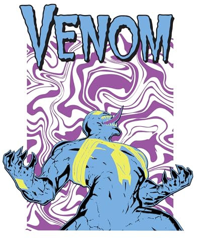 Komar Wandbild- Marvel Venom Colourful Scream - Größe 40 x 50 cm - Poster, Kinderzimmer, Dekoration - gerollt ohne Rahmen, Blau,Pink