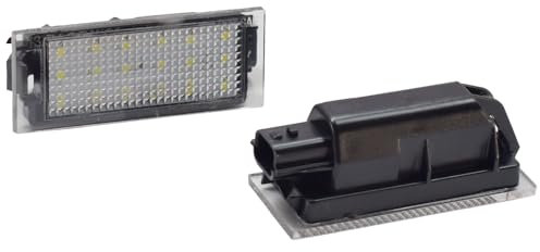 Kakulkomen 2 Stück LED Kennzeichenbeleuchtung Kennzeichenbeleuchtung kompatibel für Renault Clio Laguna 2 Megane 3 Twingo Master Vel Satis Wind Trafic Twizy-8200480127