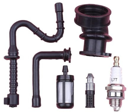 MIKFESPO 6 Piezas de Filtro de Combustible, Manguera, colector de admisión, bujía for Motosierra Stihl MS361 MS 361, Repuesto de Repuesto