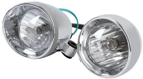 RLVYTA Scheinwerfer Universal Motorrad Nebel Lampe Scheinwerfer 2 4'' Chrom Motorrad Front Scheinwerfer LED Scheinwerfer Zusatz Scheinwerfer scheinwerfer