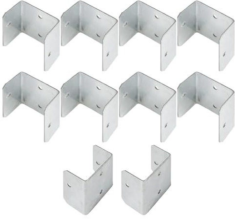 Zaunklemme - Metall U-Halterung Zur Befestigung | Stabile Beidseitige Halterung Für Garten, Trennwände Und Werkbank