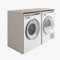 PLATAN ROOM Armadietto per lavatrici, larghezza 130 cm, con armadio, lavatrice/asciugatrice, per bagno (senza armadio, cashmere)