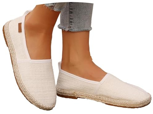 Espadrillas Casual in Canvas E Dettagli in Corda, Suola Antiscivolo Unisex Adulto,Desconocido Espadrillas Classiche in Tela con Suola in Juta Ciabatte Ortopediche Donna Estive