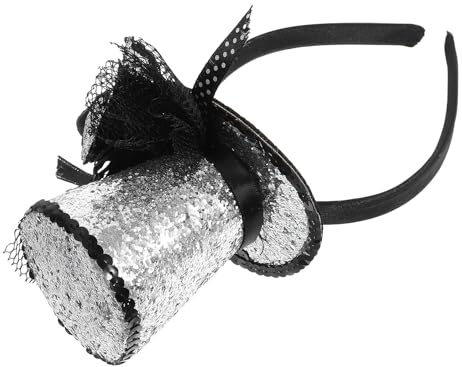 Glitzernder Zylinderhut Haarreif mit Pailletten, Festlich für Frauen