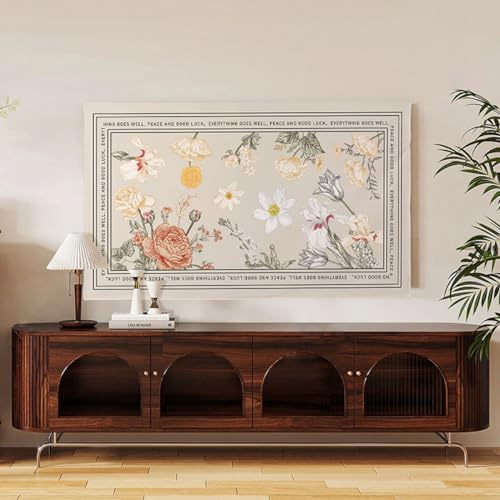 BMKGODN Housse TV universelle 19-80 pouces colorée anti-poussière for écran LCD LED, motif de peinture, décoration intérieure, chambre à coucher, salon, housse for téléviseurs(A,80in)