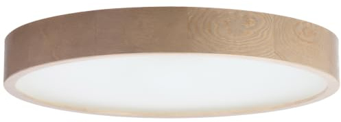 STOLARNIA PIKA Holz Lampe Decke - Rund Modern Holzlampe 4xE27 (57 cm) - Deckenleuchte Nabucco - Natur Große Lampe für Schlafzimmer, Wohnzimmer, Flur, Küche - Stilvolles Design Kiefernholz - LEJA