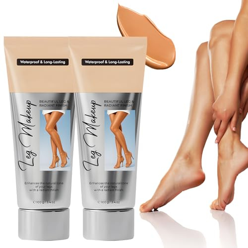 2Pcs Bein Make Up Wasserfest Besenreiser Abdecken Wasserfest Körper Make Up Wasser-fest Beine Body Coverage Perfector für Beine All Over Complexion Perfector Krampfadern Abdecken,100g,#3