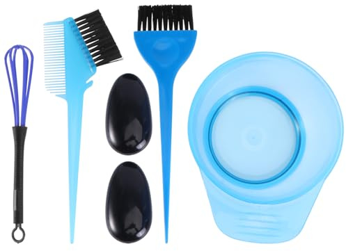 Abaodam 5 Stück Haarfärbeset aus Kunststoff Tragbares und Wiederverwendbares Haarfärbe in Blau Praktisches Zubehör für Haare für Zuhause und Salon