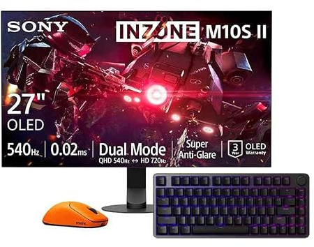 Sony INZONE M10 II 27“ OLED QHD PC Gaming Monitor + INZONE Keyboard (US) & Fnatic Gaming-Mouse
