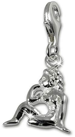 SilberDream 925 Sterling Silber Charm Sternzeichen Jungfrau Anhänger für Armband Kette Ohrring FC7109