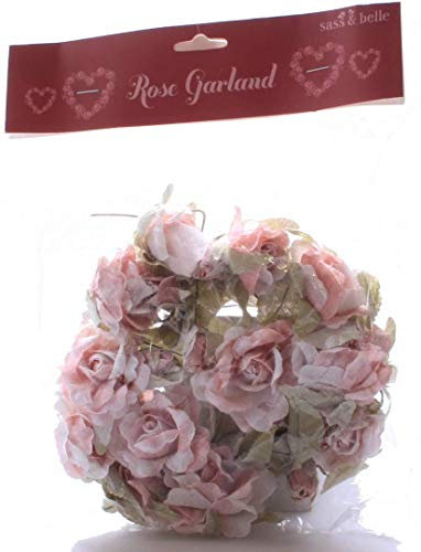 Artificial Pink Rose Decorative Wired Garland Swag ~ Shabby Chic