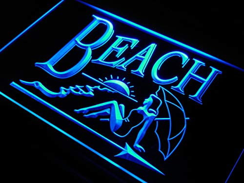 ADVPRO j934-b Beach Bar Club Beer Lady Sun Neon Light Sign Barlicht Neonlicht Lichtwerbung