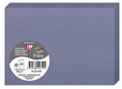 Clairefontaine 22319C Pack of 25 Double Cards Format C6 11x15,5cm 210gsm Forget-me-not colour Invitation Correspondence Card Pollen range Smooth Premium Paper