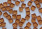 100 St. Softglas- Mosaiksteine Glitzer 1x1cm rotgold Glitter Mosaik ca. 85g