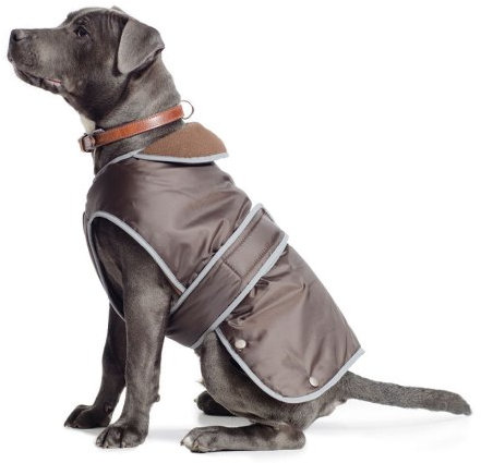Ancol Muddy Paws All Weather Stormguard Dog Puppy Coat Chocolate - Waterproof Pet Jacket - Fleece Lining and Chest Protector - Elasticated Neck & Leg Straps - 70 cm Length up to 98 cm Girth - XXL
